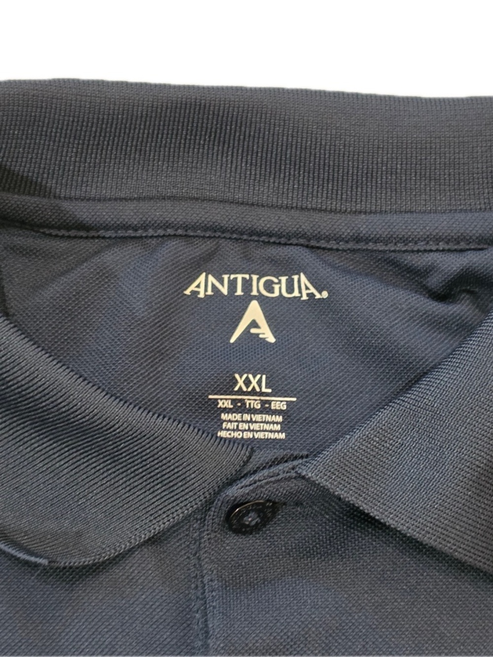 Antigua Polo Shirt Mens 2XL Blue New England Patriots Super Bowl LI Champions - Picture 5 of 7